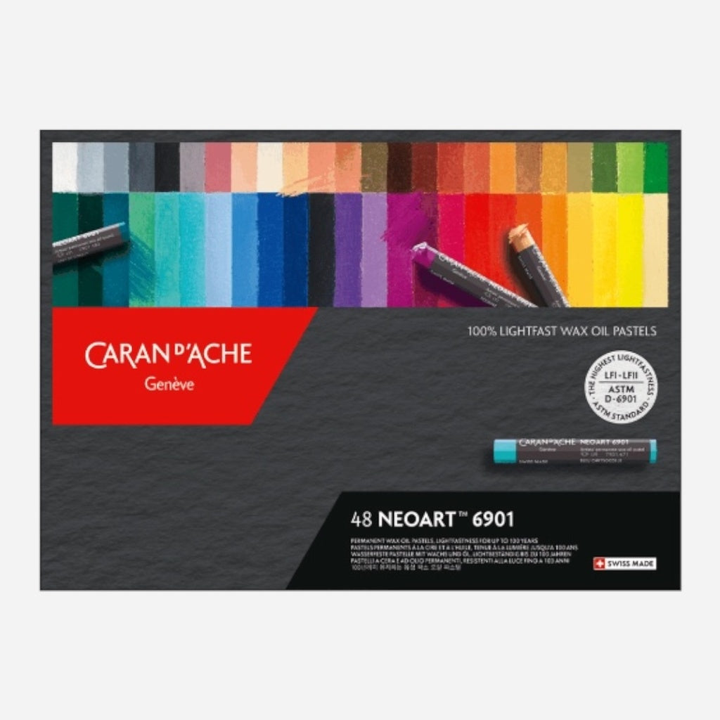 CARAN D'ACHE NeoART 6901 Wax Oil Pastels Box of 48s