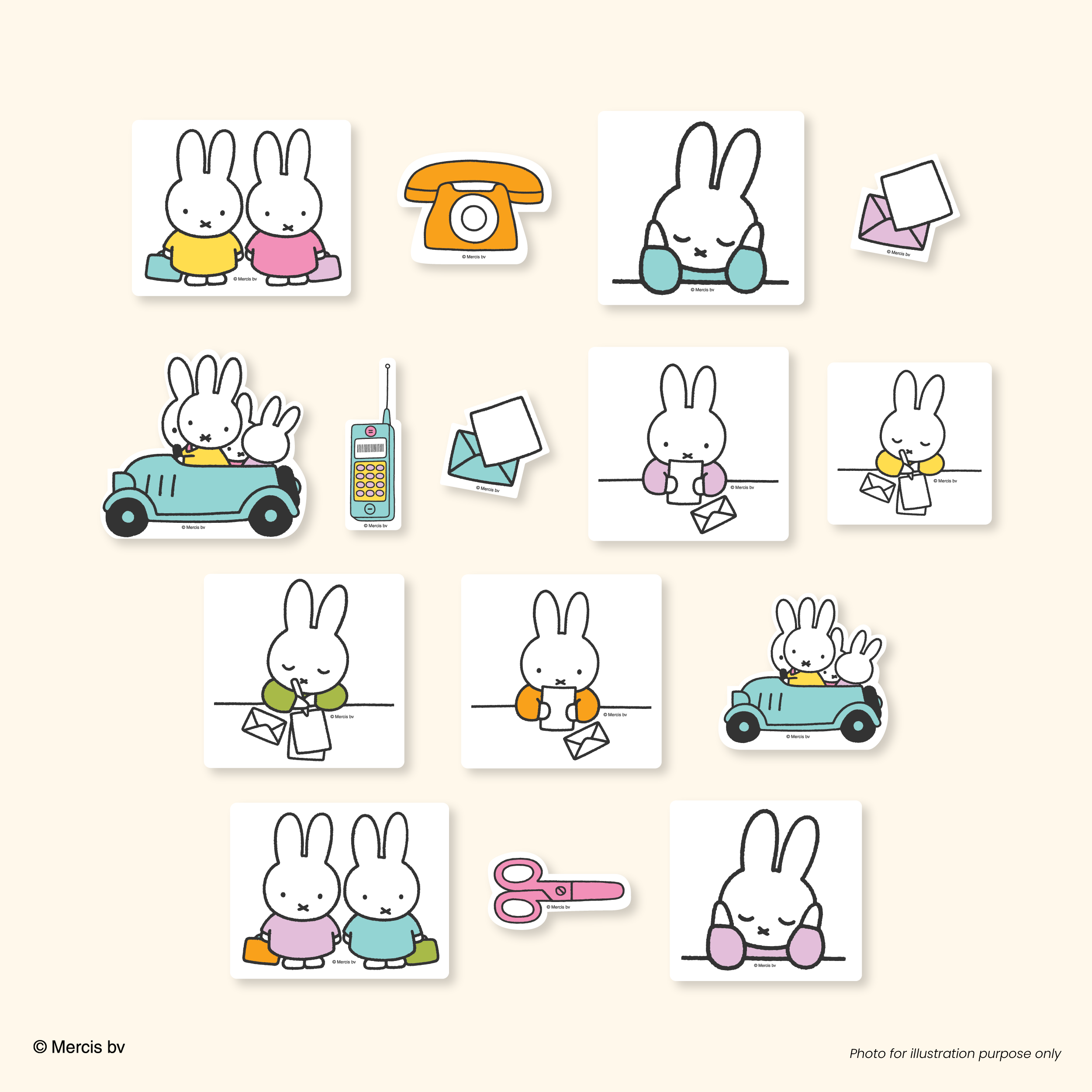 MIFFY x 70th Stickers Pack Office Escapades