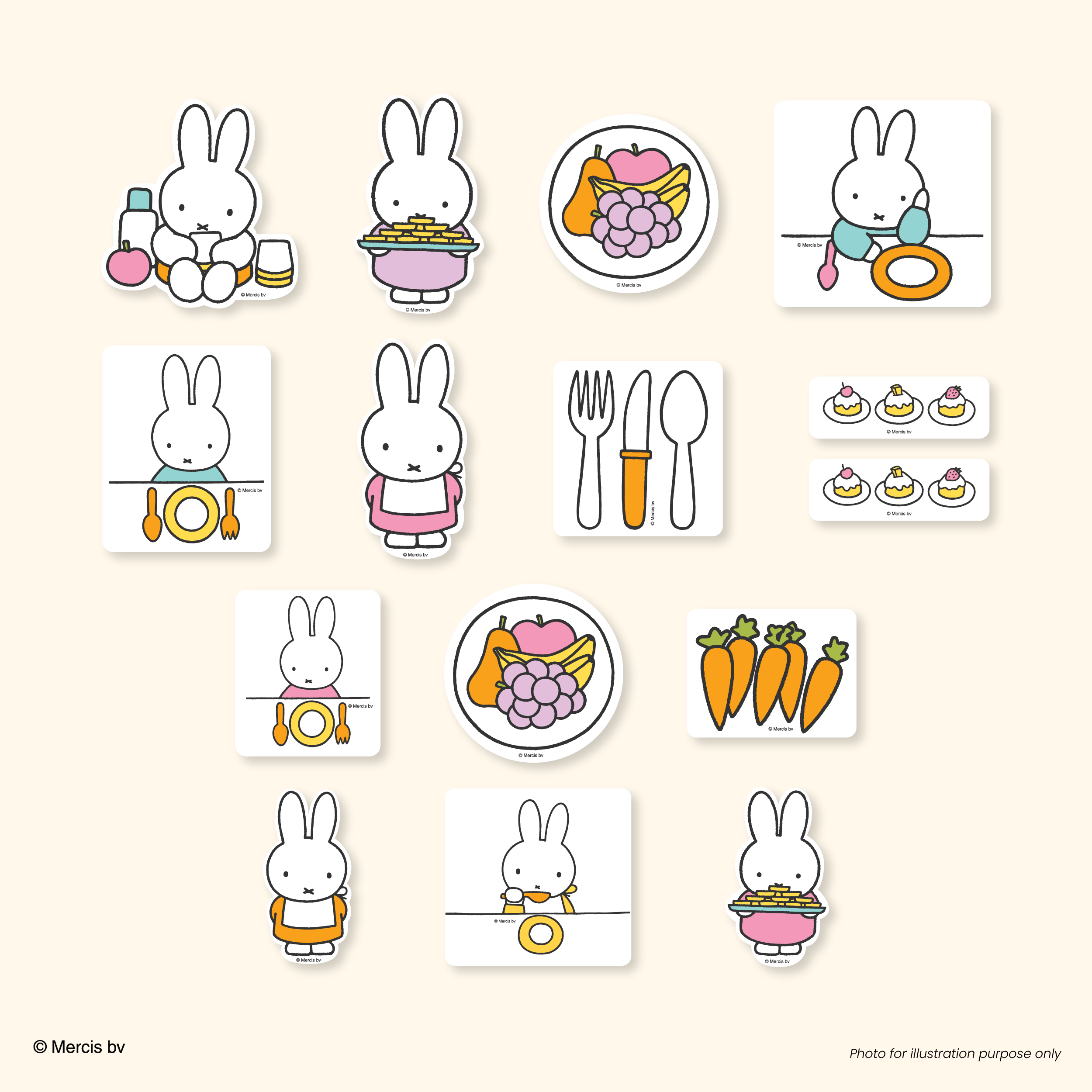 MIFFY x 70th Stickers Pack Tasty Treats