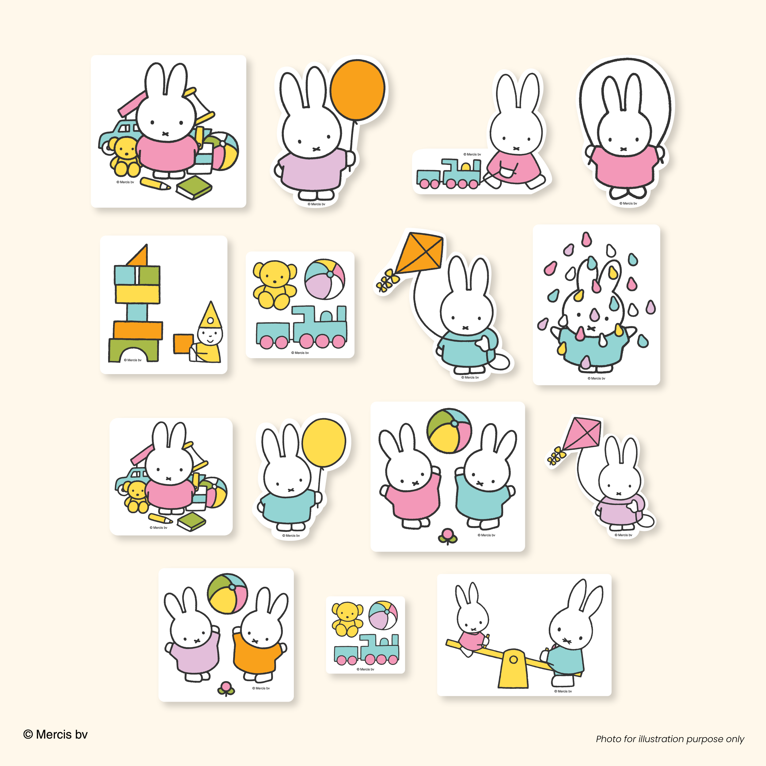 MIFFY x 70th Stickers Pack Playtime Parade