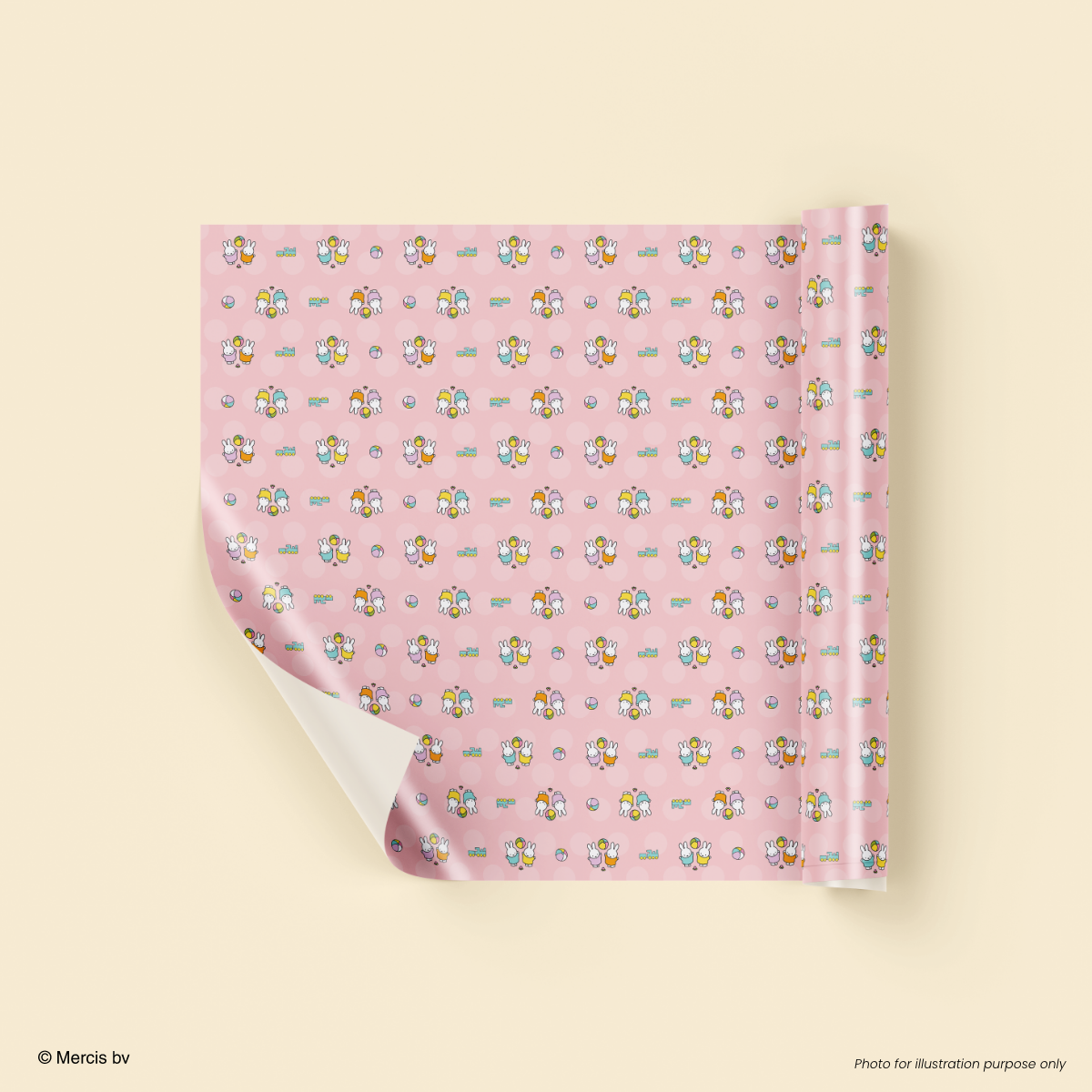 MIFFY x 70th Gift Wrapper 50cm x 70cm Pink