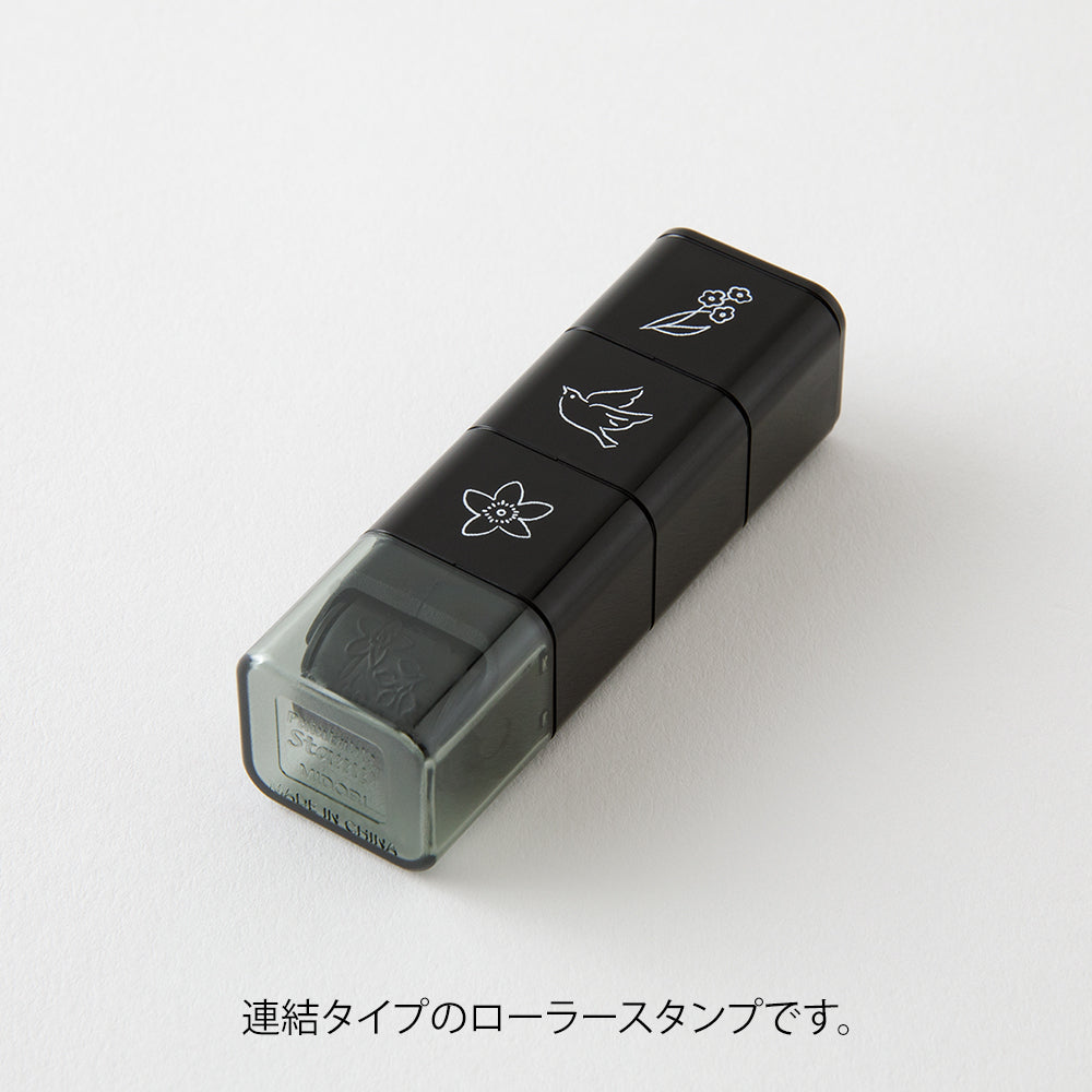 MIDORI Paintable Stamp Roller Plant