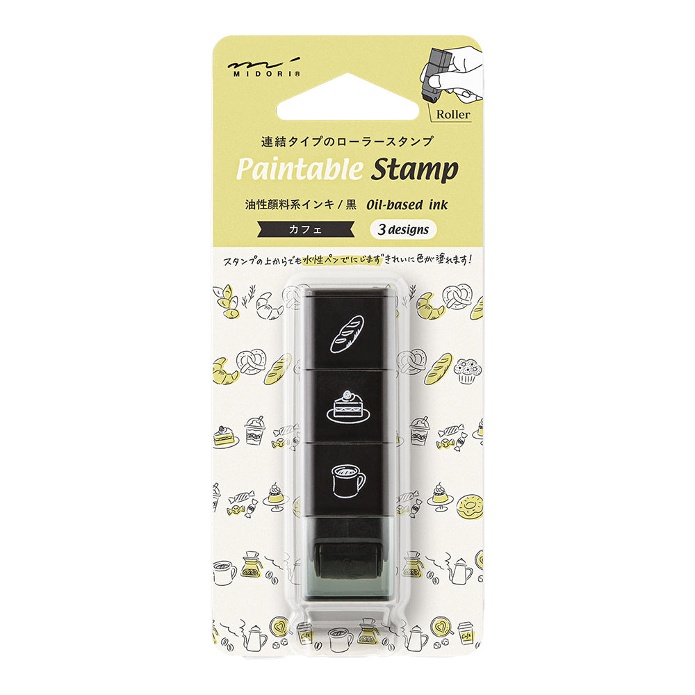 MIDORI Paintable Stamp Roller Cafe