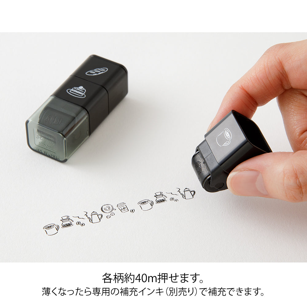 MIDORI Paintable Stamp Roller Cafe