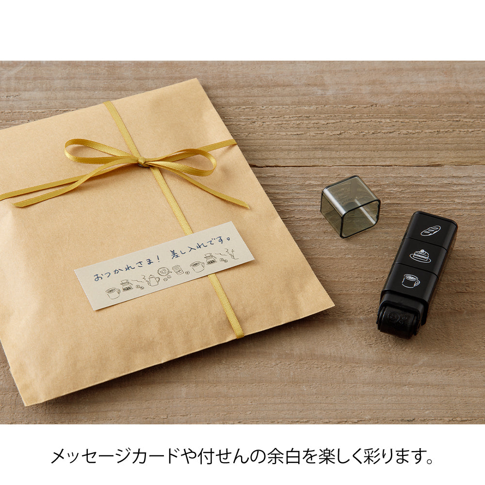 MIDORI Paintable Stamp Roller Cafe