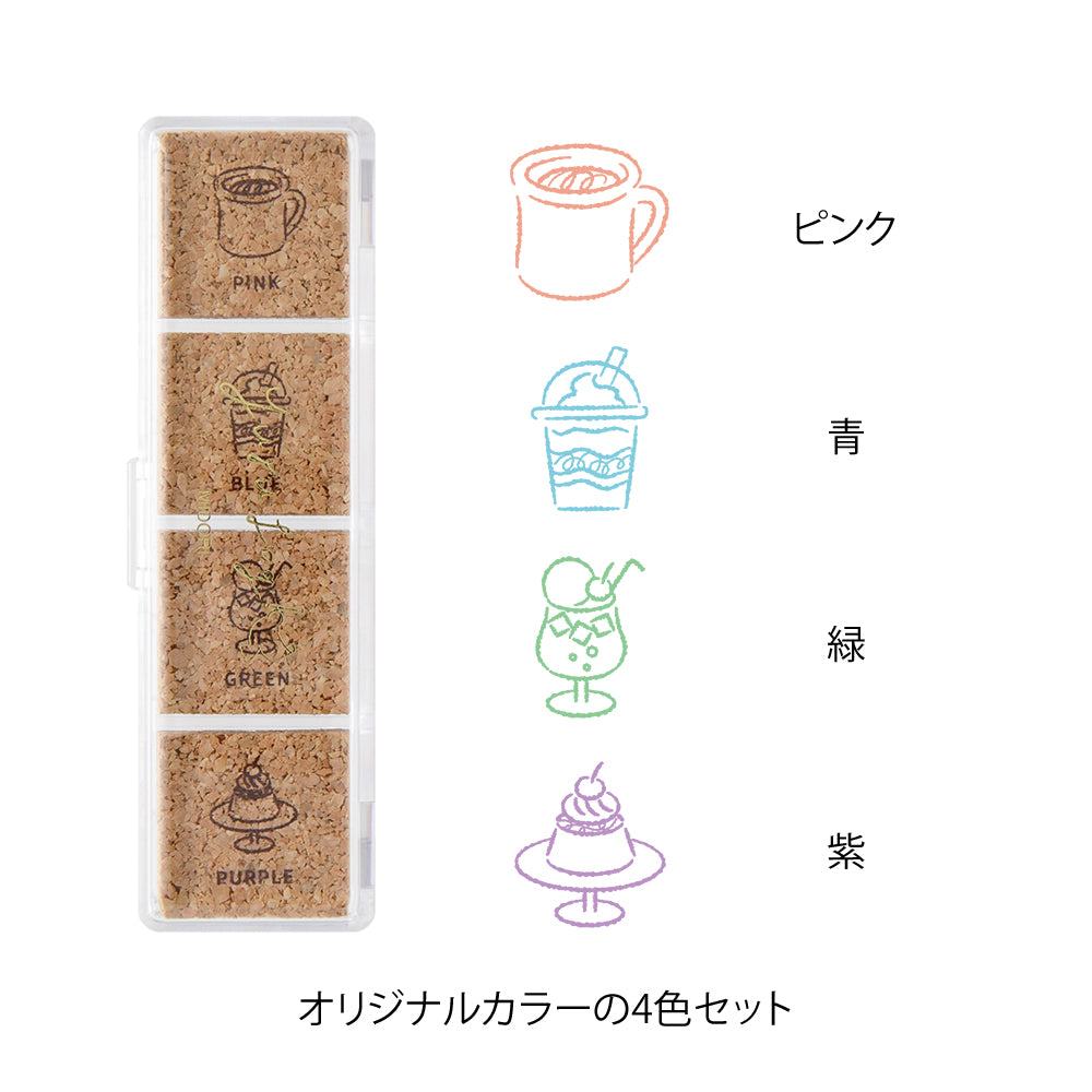 MIDORI Yuru Log Pre-Inked Stamp Cafe