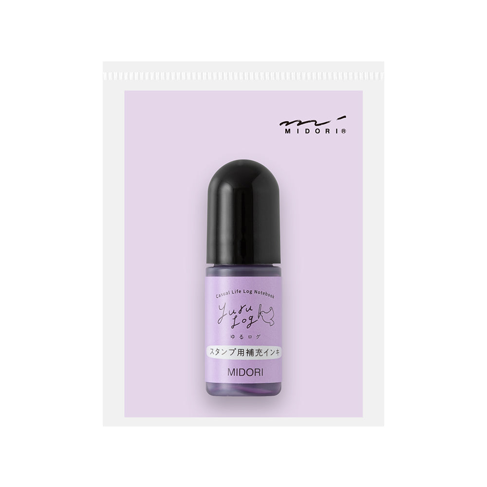 MIDORI Yuru Log Pre-Inked Stamp Refill Purple