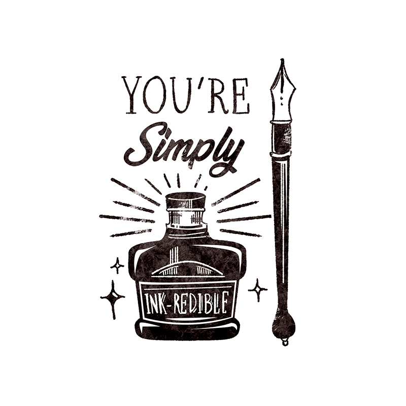 JIPPURI Card Thank You You're Simply Ink-Redible