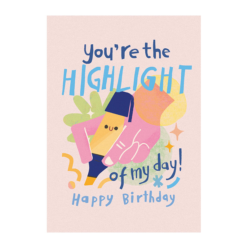 JIPPURI Card Birthday You're The Highlight Of My Day! Happy Birthday