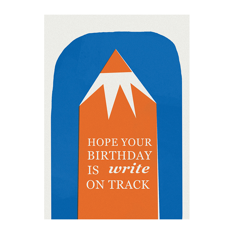 JIPPURI Card Birthday Hope Your Birthday Is Write On Track