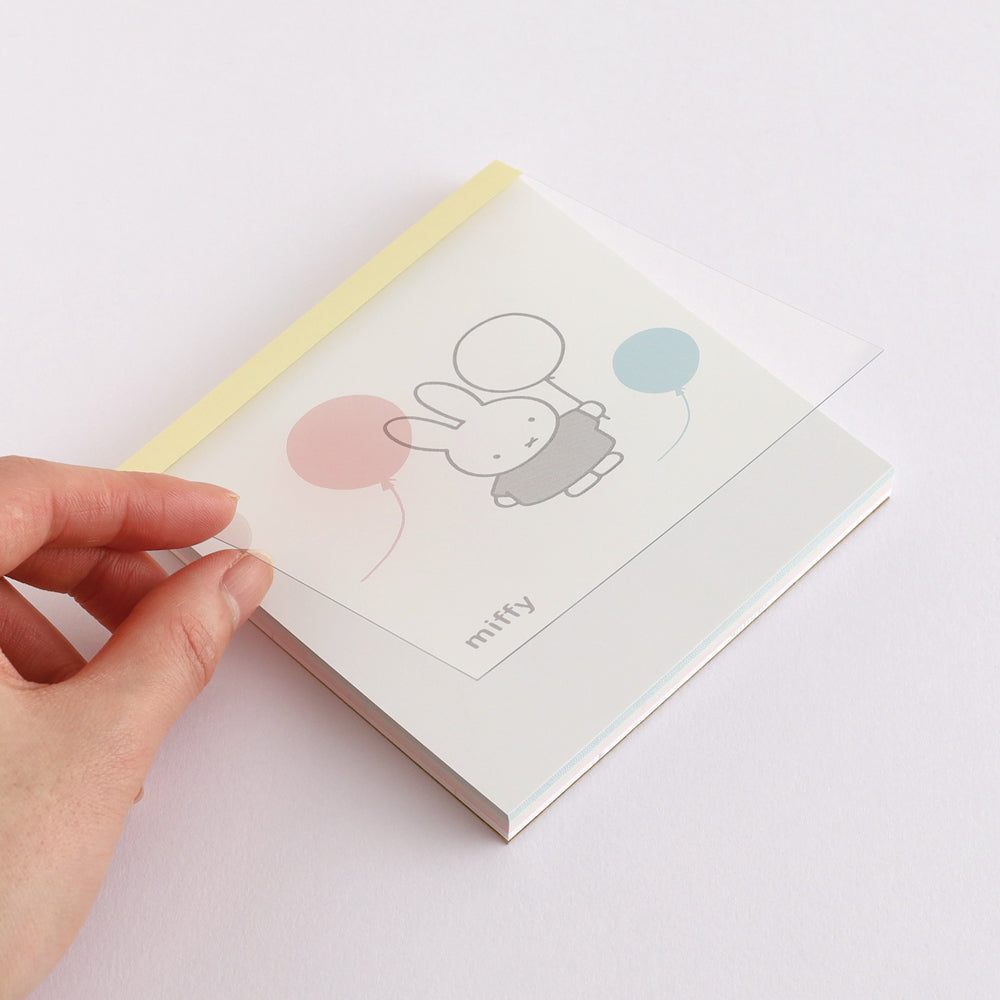 MIFFY x greenflash Memo Pad Square 10x10cm Color & Shape Balloon