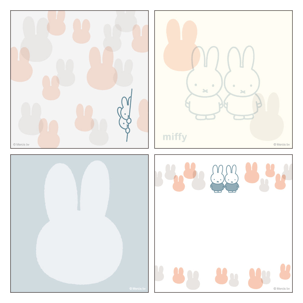 MIFFY x greenflash Memo Pad Square 10x10cm Color & Shape Friend
