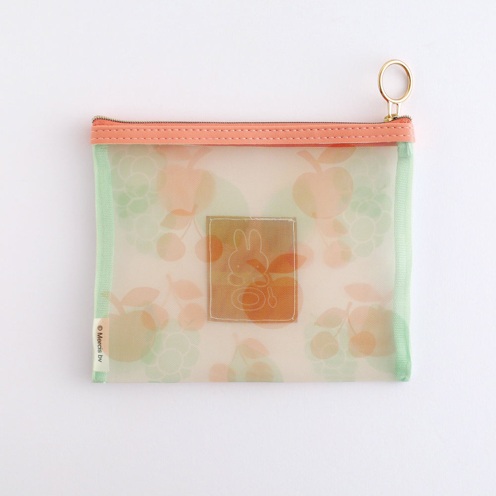 MIFFY x greenflash Mesh Cosmetic Pouch Fruits