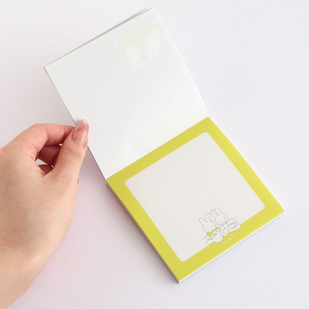 MIFFY x greenflash Memo Pad Square 10x10cm Bicolor Friend