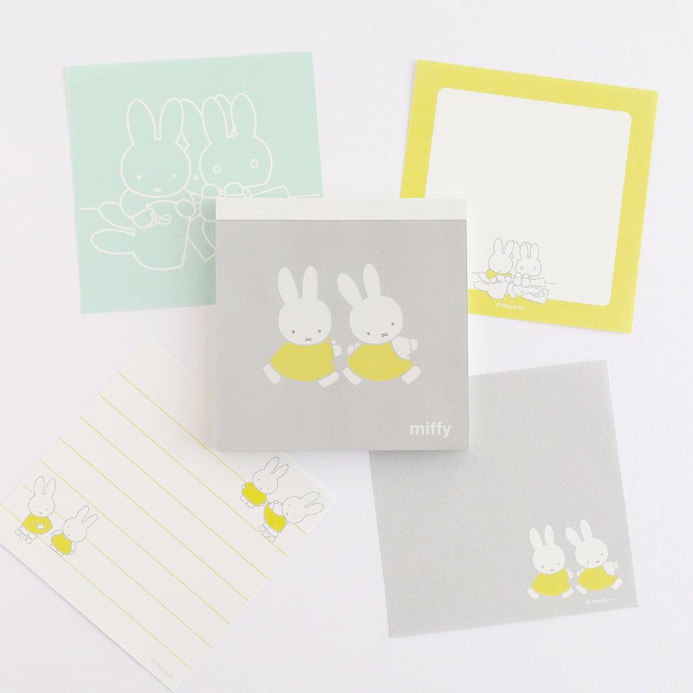 MIFFY x greenflash Memo Pad Square 10x10cm Bicolor Friend