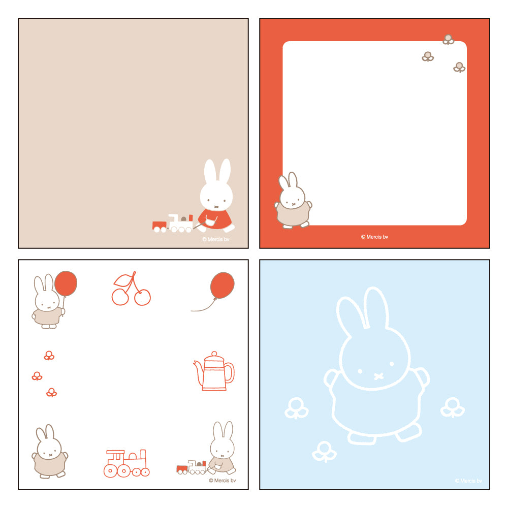 MIFFY x greenflash Memo Pad Square 10x10cm Bicolor Toy