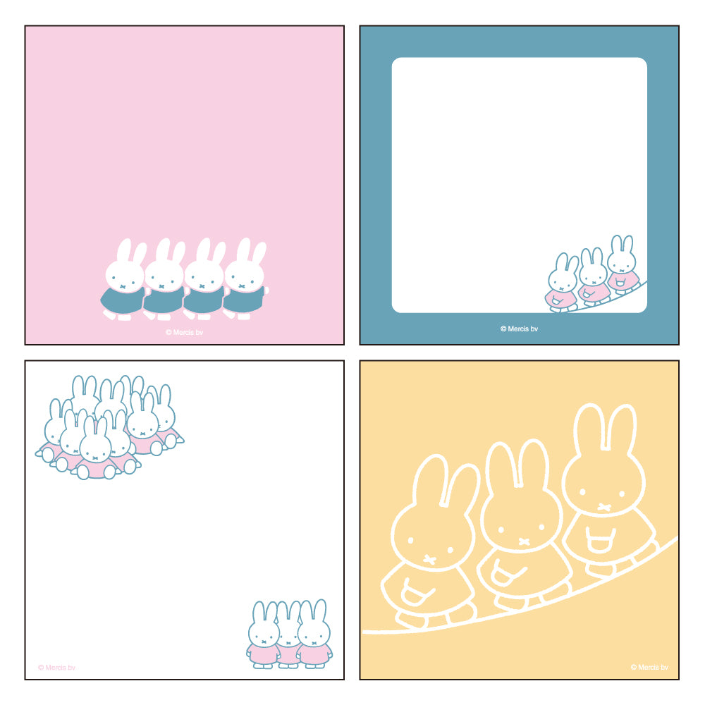 MIFFY x greenflash Memo Pad Square 10x10cm Bicolor Fun