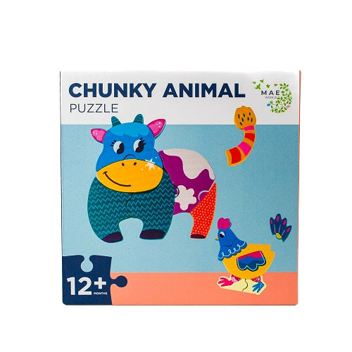 MAE Chunky Wooden Puzzle Animals