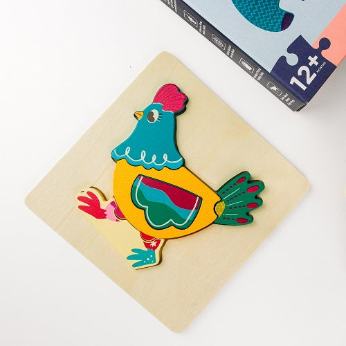 MAE Chunky Wooden Puzzle Animals