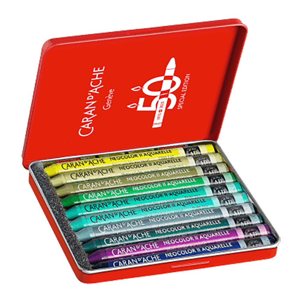 CARAN D'ACHE Neocolor II 50 Years Pastels Metal Box of 10 Lush