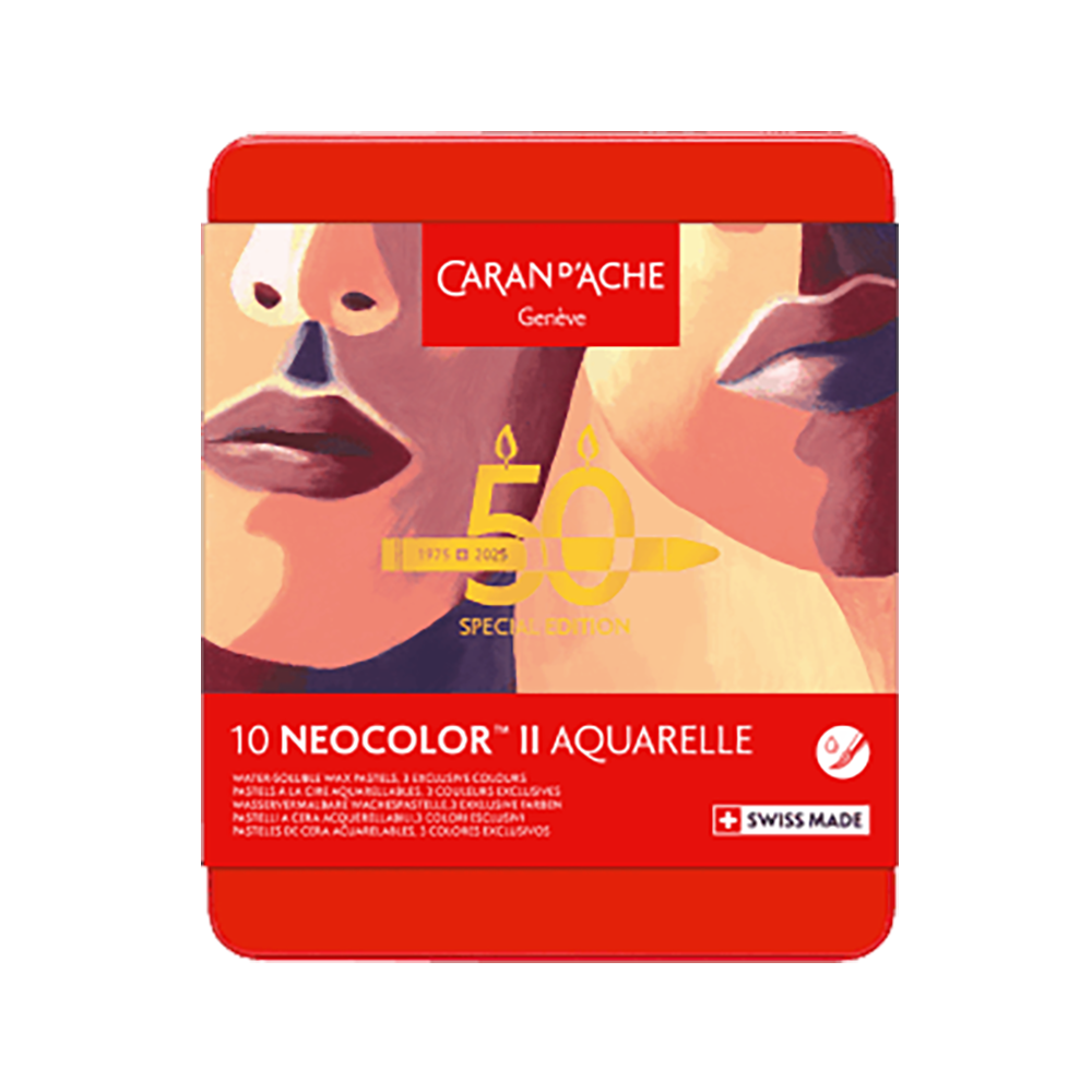 CARAN D'ACHE Neocolor II 50 Years Pastels Metal Box of 10 Portrait