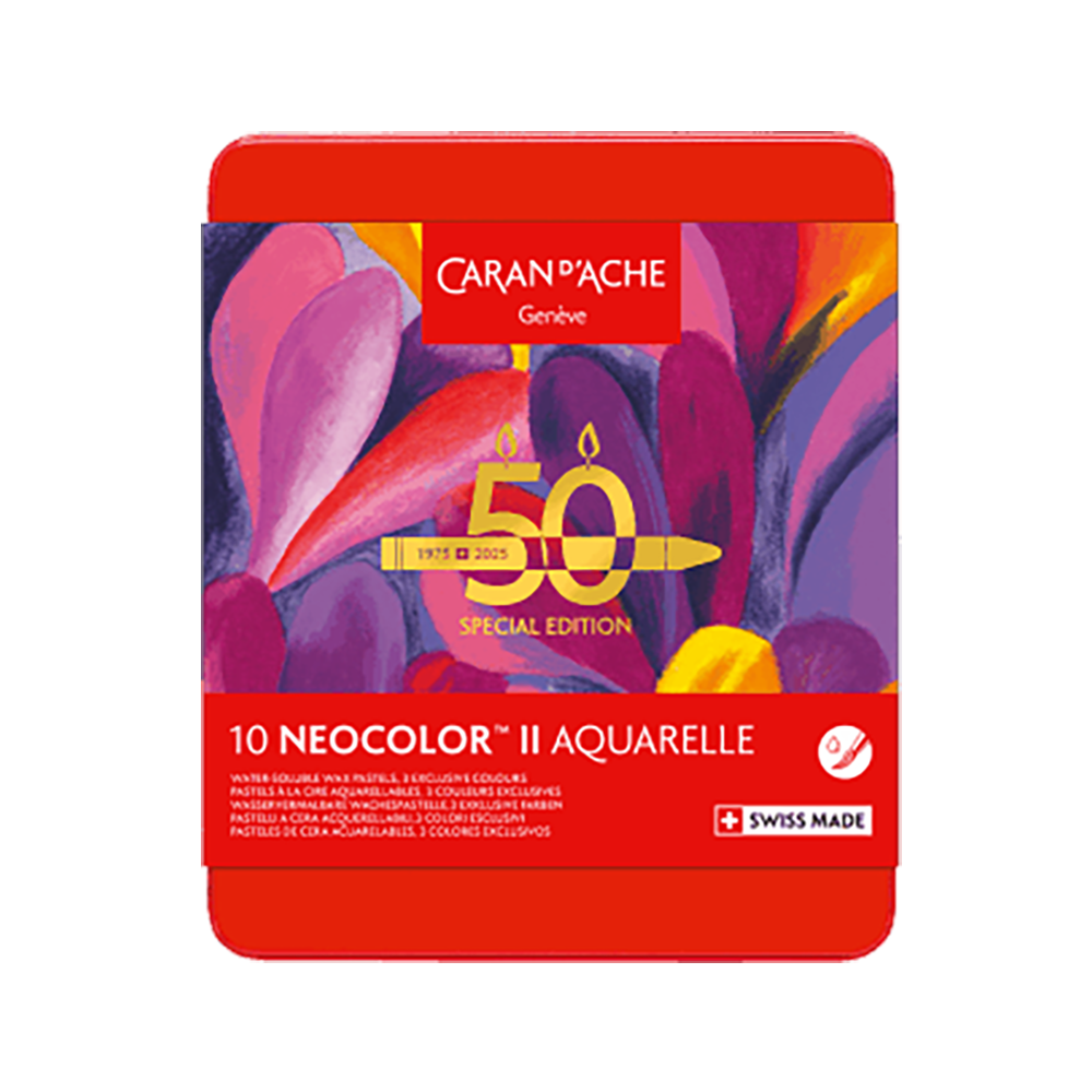 CARAN D'ACHE Neocolor II 50 Years Pastels Metal Box of 10 Pop