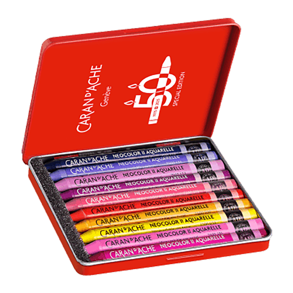 CARAN D'ACHE Neocolor II 50 Years Pastels Metal Box of 10 Pop