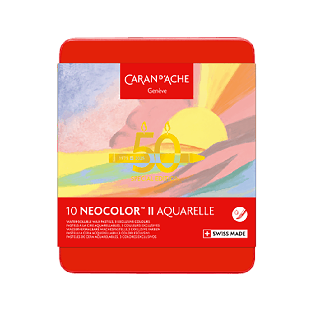 CARAN D'ACHE Neocolor II 50 Years Pastels Metal Box of 10 Pastel