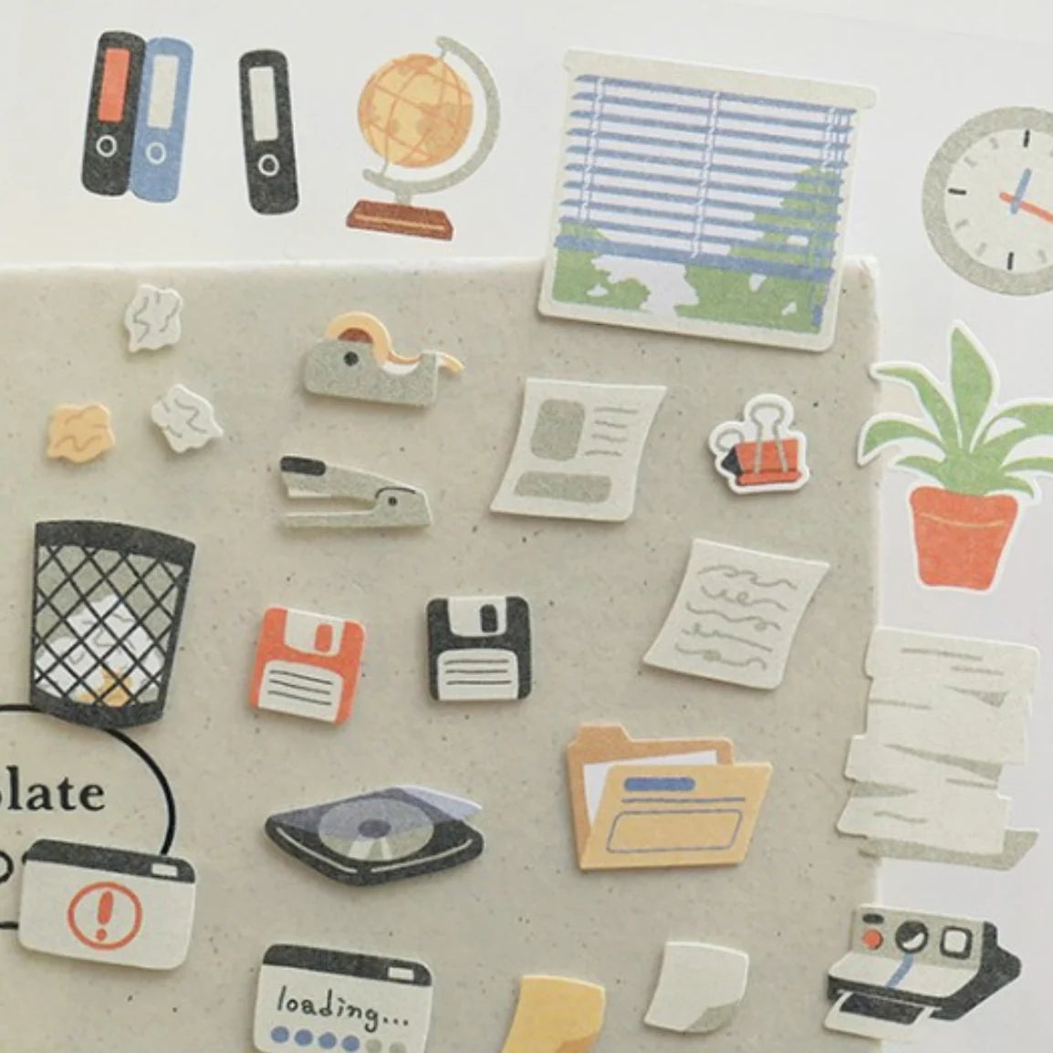 SUATELIER Sticker Retro Office