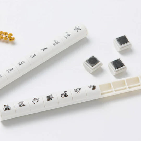 SHACHIHATA nototo 10 Mini Stamp Set Numbers