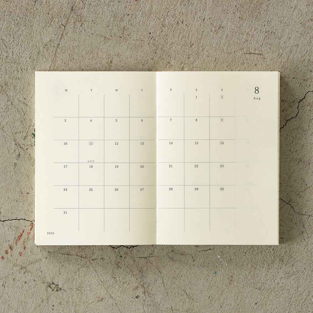 MIDORI MD 2026 Notebook Diary A6