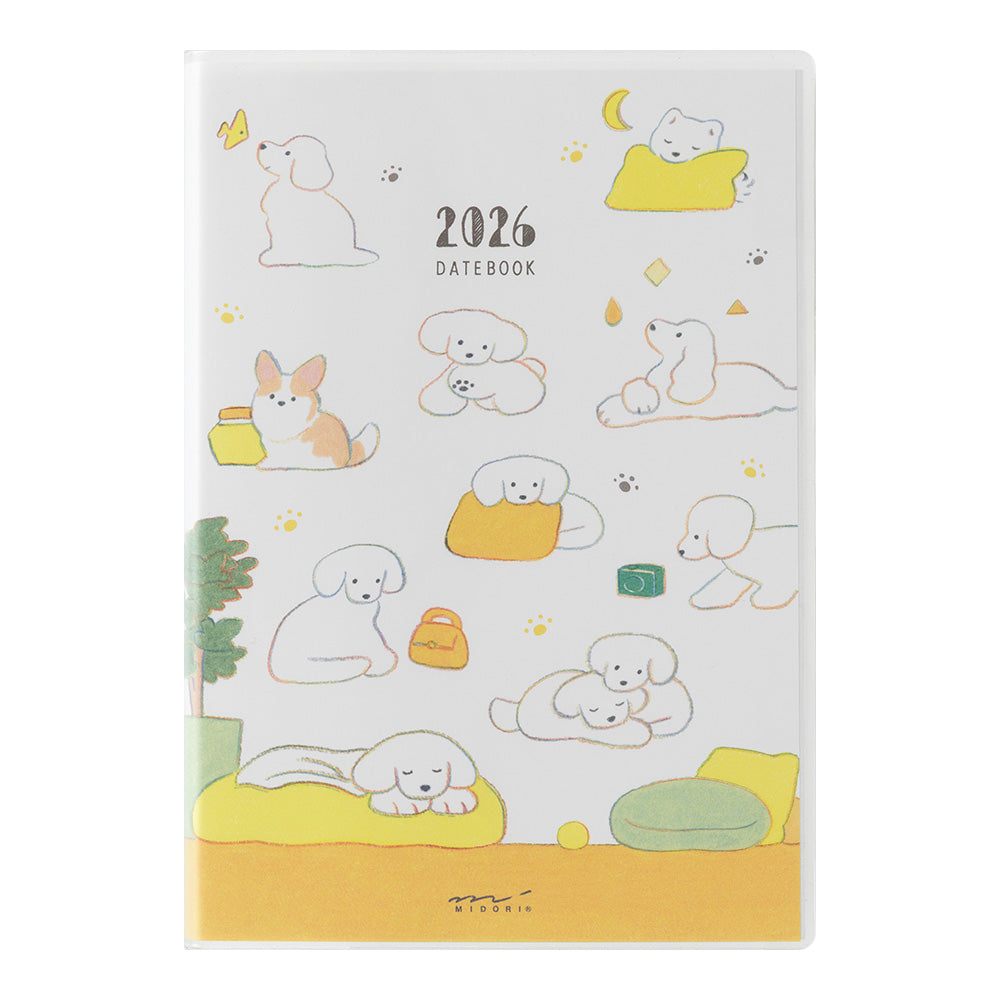 MIDORI 2026 Pocket Diary B6 Dog