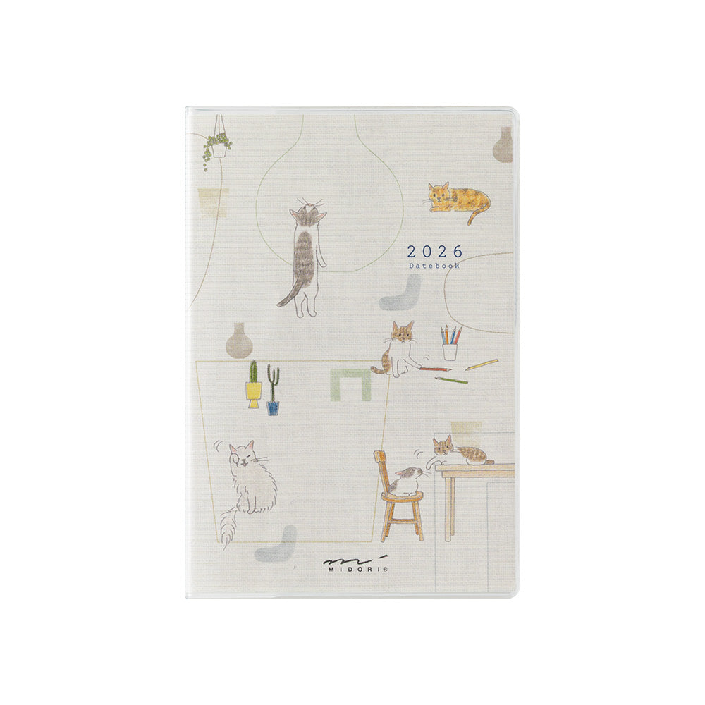 MIDORI 2026 Pocket Diary Mini Cat