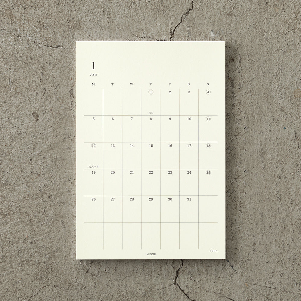 MIDORI MD 2026 Diary Sticker M