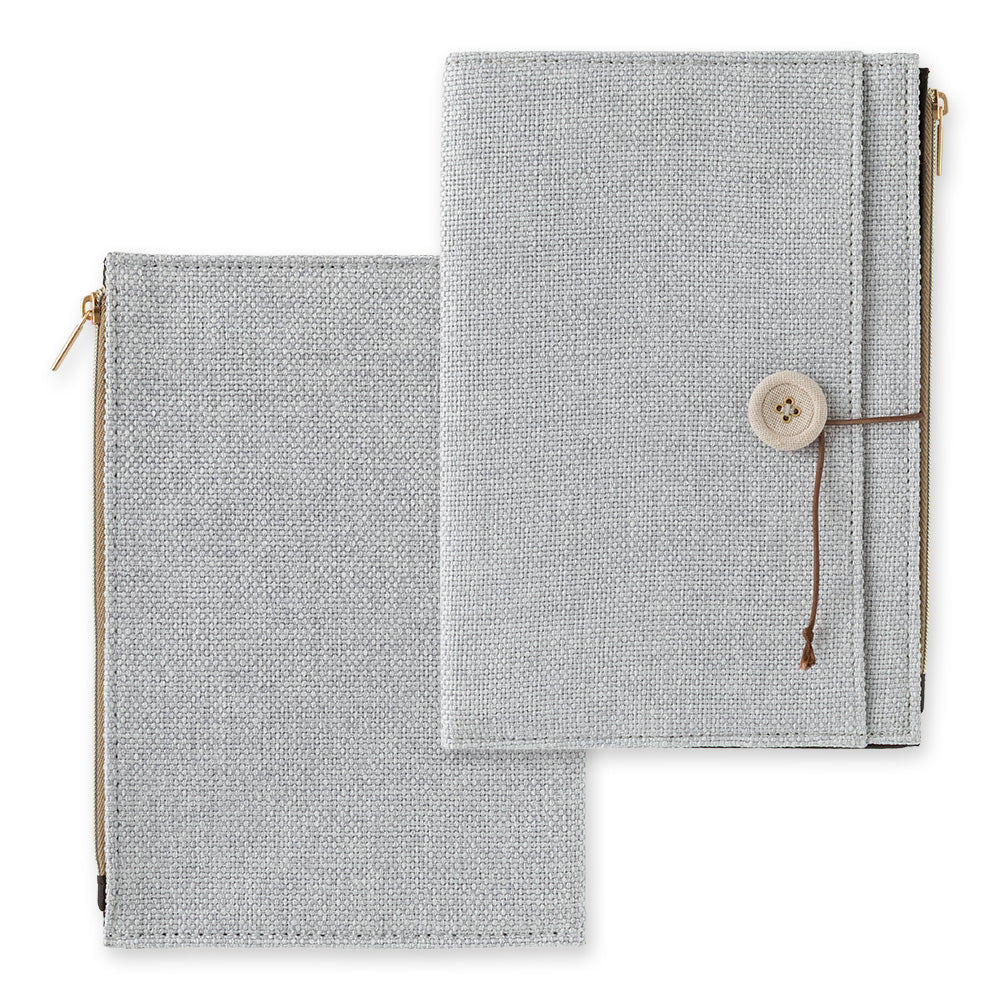 MIDORI Yuru Log Notebook Cover B6 Cloth Gray