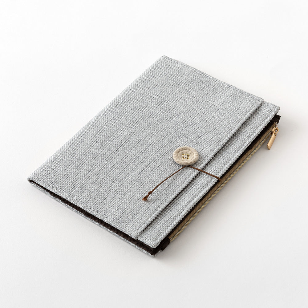 MIDORI Yuru Log Notebook Cover B6 Cloth Gray