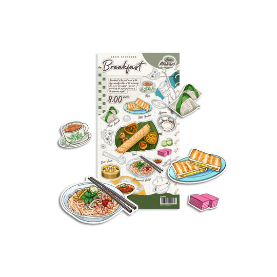 LOKAMADE Kisscut Deco Sticker KDS04: Jom Makan Breakfast!