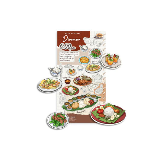 LOKAMADE Kisscut Deco Sticker KDS08: Jom Makan Dinner!