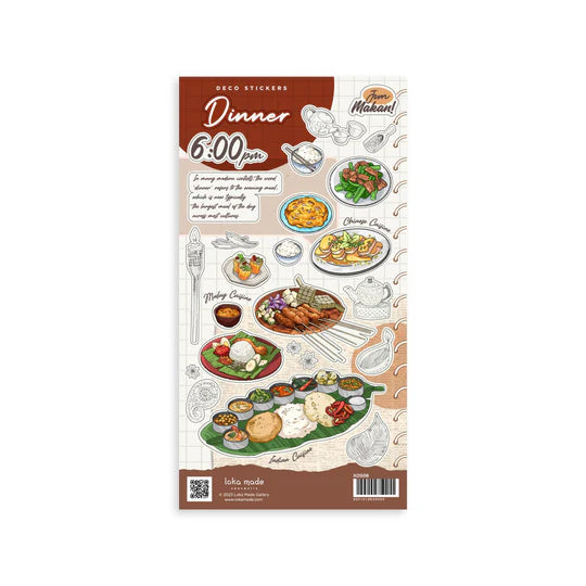 LOKAMADE Kisscut Deco Sticker KDS08: Jom Makan Dinner!