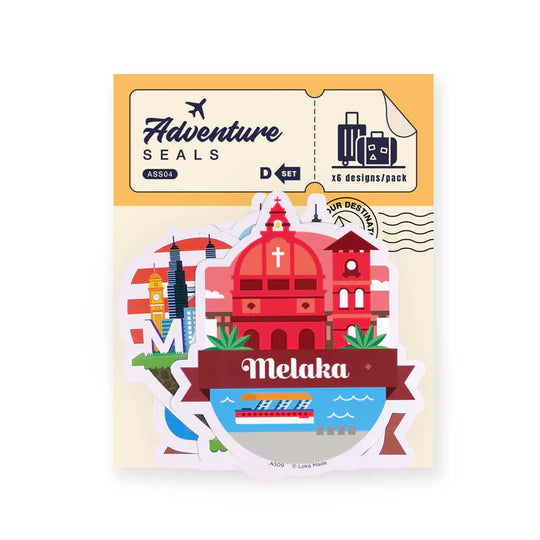 LOKAMADE Adventure Seals Set Luggage Sticker ASS04: Set D