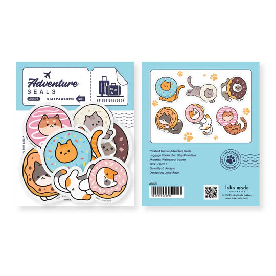 LOKAMADE Adventure Seals Set Luggage Sticker ASS05: Stay Pawsitive