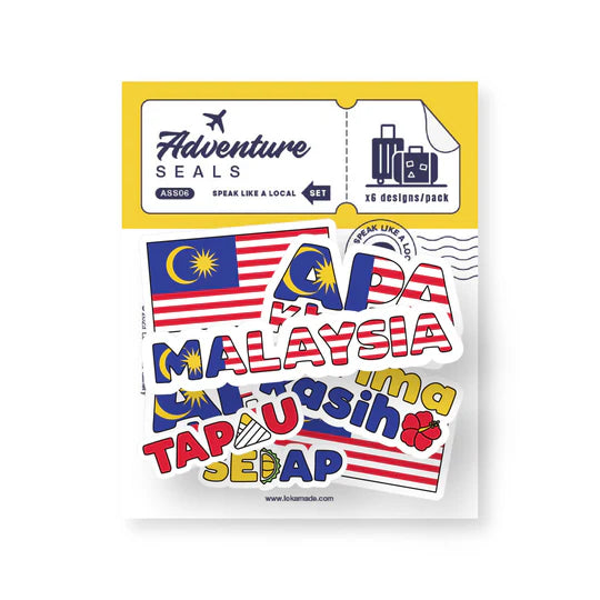 LOKAMADE Adventure Seals Set Luggage Sticker ASS06: Speak Like A Local_Malaysia