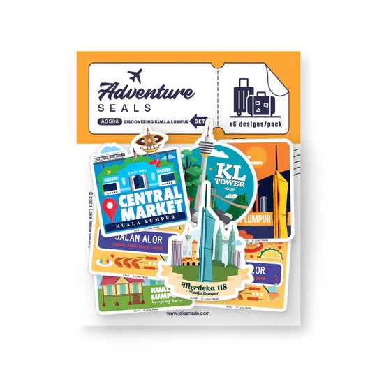 LOKAMADE Adventure Seals Set Luggage Sticker ASS08: Kuala Lumpur