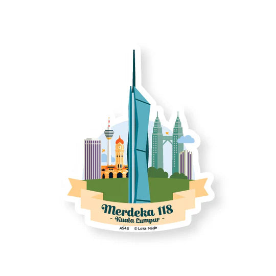 LOKAMADE Adventure Seals Set Luggage Sticker ASS08: Kuala Lumpur