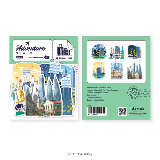 LOKAMADE Adventure Seals Set Luggage Sticker ASS10: Tun Razak Exchange