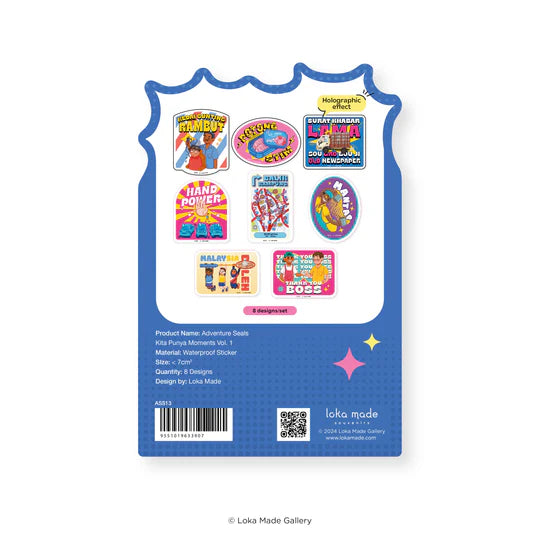 LOKAMADE Adventure Seals Set Luggage Sticker ASS13: Kita Punya Moments Vol.1