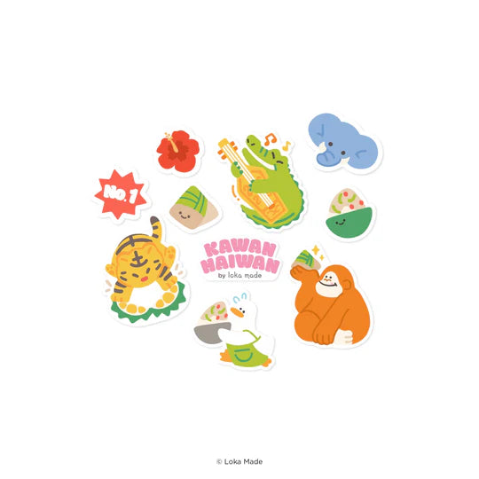 LOKAMADE Kawan-Haiwan Deco Sticker DS-KH02: Sunny Side Friends