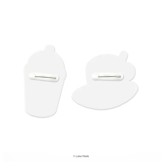 LOKAMADE Minum-minuman Deco Acrylic Pin IP01: Cendol & Kopi O