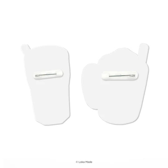 LOKAMADE Minum-minuman Deco Acrylic Pin IP05: 3 Layer Tea & Milo Dinosaur