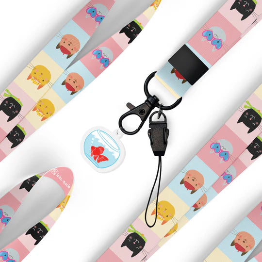 LOKAMADE Lanyard Long LYL601: Checkered Cat